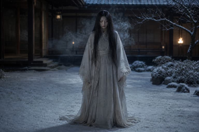 Редкое явление при дворе — В «Гэндзи-monogatari» (Мurasaki Shikibu, ок. 1008) дух goryō lady Rokujō является людям во сне, в снегу и в ночном воздухе, сопровождаясь запахом горящего ладана.